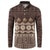 Bula Fiji Iri ni Meke Button Sweatshirt Kuvui Fijian Masi - Polynesian Pride