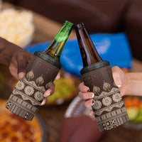 Bula Fiji Iri ni Meke 4 in 1 Can Cooler Tumbler Kuvui Fijian Masi - Polynesian Pride