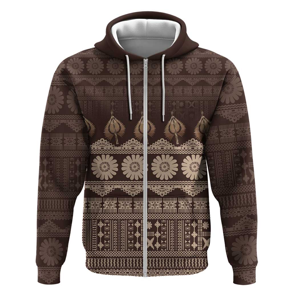 Bula Fiji Iri ni Meke Hoodie Kuvui Fijian Masi - Polynesian Pride