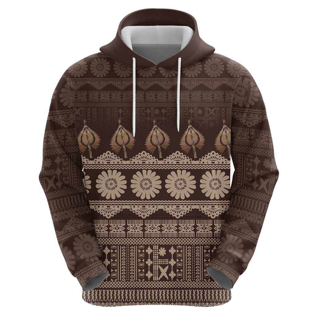 Bula Fiji Iri ni Meke Hoodie Kuvui Fijian Masi - Polynesian Pride