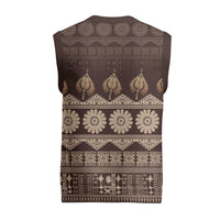 Bula Fiji Iri ni Meke Christmas Knitted V-Neck Vest Kuvui Fijian Masi - Polynesian Pride