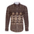 Bula Fiji Iri ni Meke Long Sleeve Button Shirt Kuvui Fijian Masi - Polynesian Pride