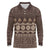 Bula Fiji Iri ni Meke Long Sleeve Polo Shirt Kuvui Fijian Masi - Polynesian Pride