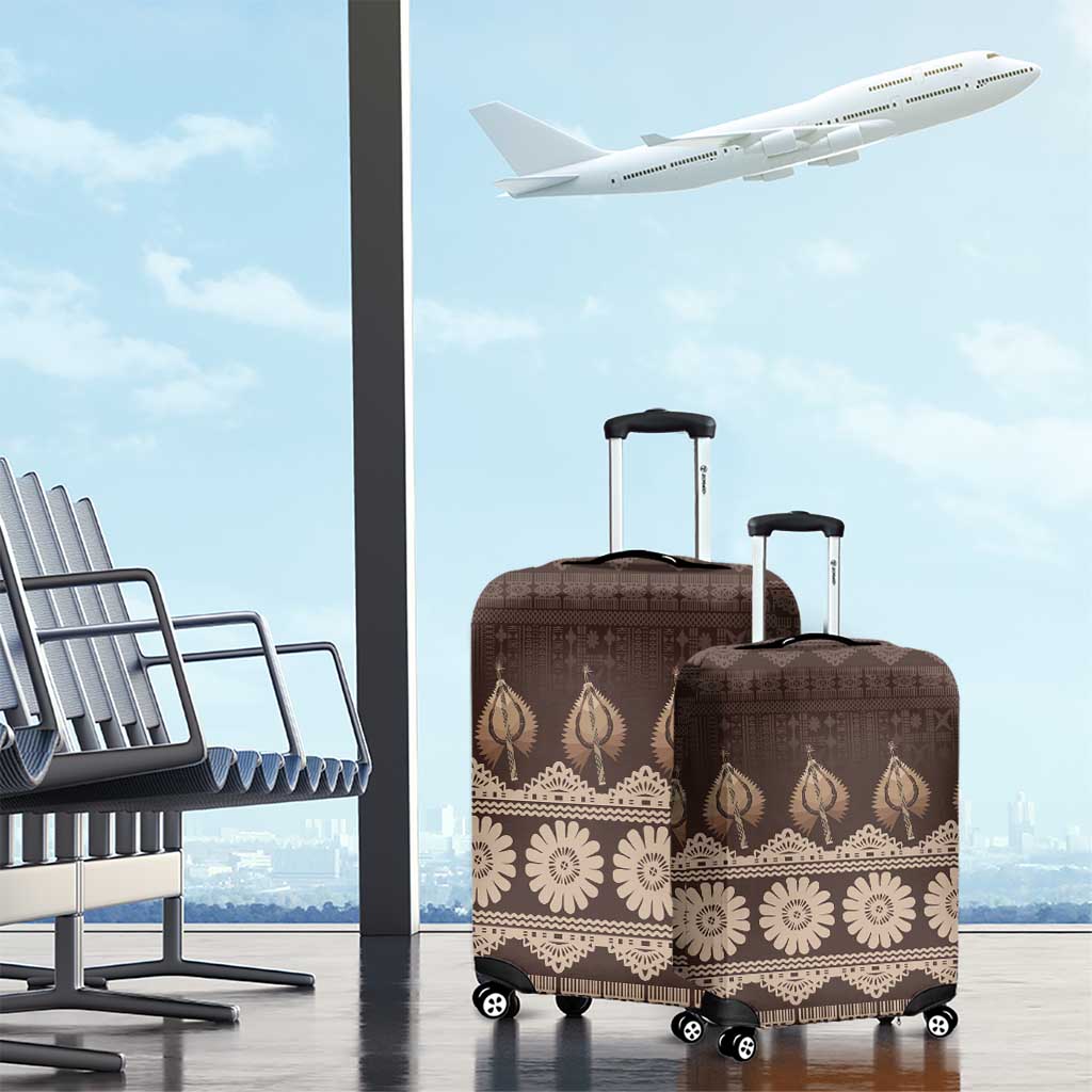 Bula Fiji Iri ni Meke Luggage Cover Kuvui Fijian Masi - Polynesian Pride
