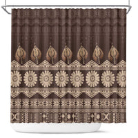 Bula Fiji Iri ni Meke Shower Curtain Kuvui Fijian Masi - Polynesian Pride