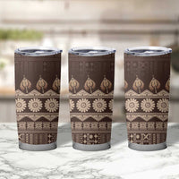 Bula Fiji Iri ni Meke Tumbler Cup Kuvui Fijian Masi - Polynesian Pride