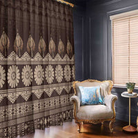 Bula Fiji Iri ni Meke Window Curtain Kuvui Fijian Masi - Polynesian Pride