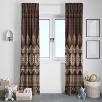 Bula Fiji Iri ni Meke Window Curtain Kuvui Fijian Masi - Polynesian Pride