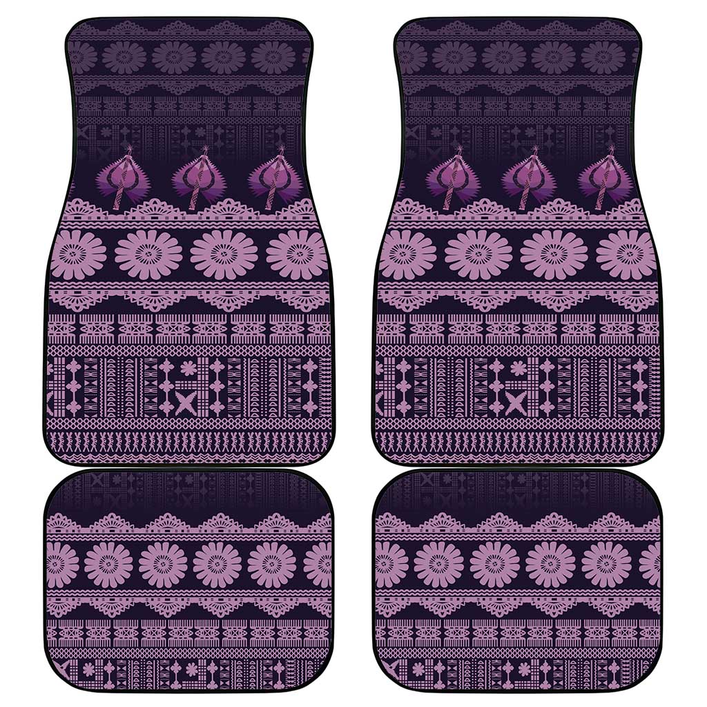 Bula Fiji Iri ni Meke Car Mats Lokaloka Fijian Masi - Polynesian Pride