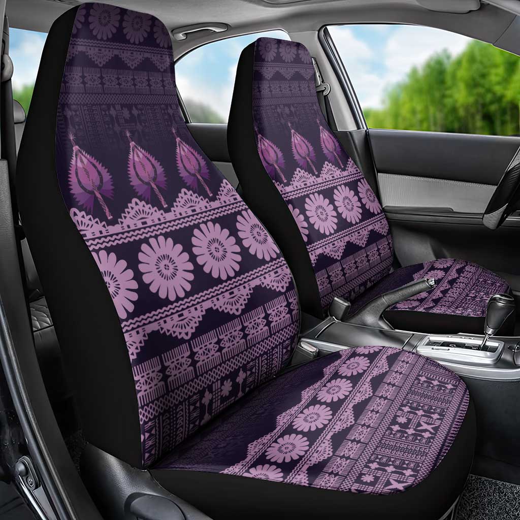 Bula Fiji Iri ni Meke Car Seat Cover Lokaloka Fijian Masi - Polynesian Pride
