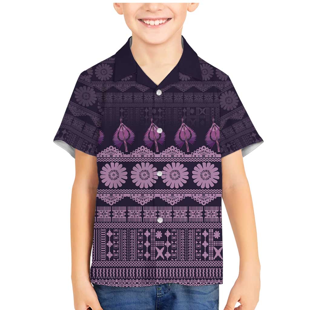 Bula Fiji Iri ni Meke Family Matching Mermaid Dress and Hawaiian Shirt Lokaloka Fijian Masi - Polynesian Pride