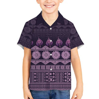 Bula Fiji Iri ni Meke Family Matching Off Shoulder Short Dress and Hawaiian Shirt Lokaloka Fijian Masi - Polynesian Pride