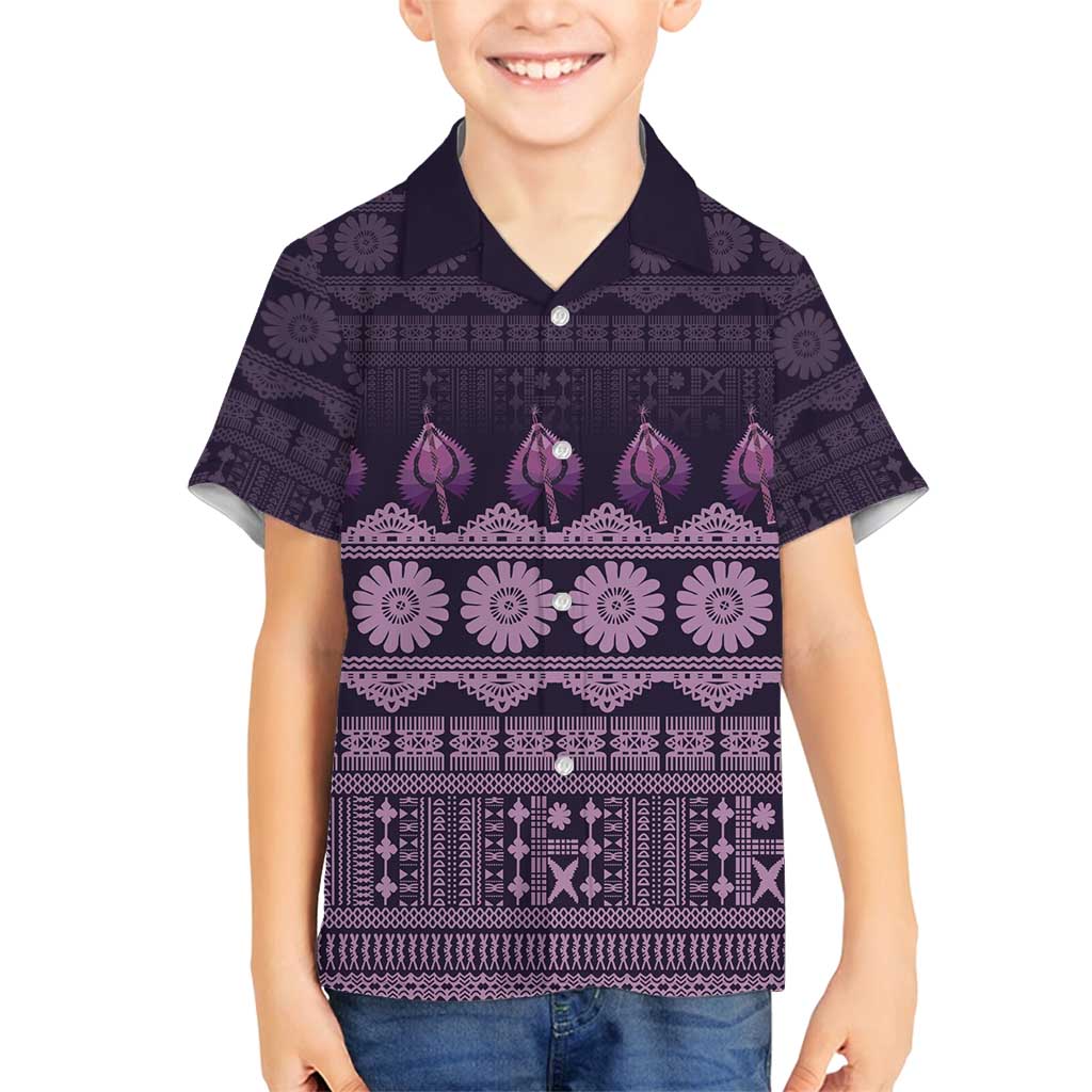 Bula Fiji Iri ni Meke Family Matching Summer Maxi Dress and Hawaiian Shirt Lokaloka Fijian Masi - Polynesian Pride