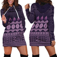 Bula Fiji Iri ni Meke Hoodie Dress Lokaloka Fijian Masi - Polynesian Pride