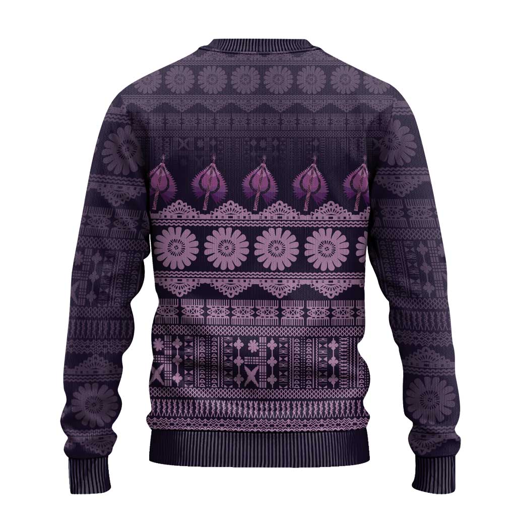 Bula Fiji Iri ni Meke Ugly Christmas Sweater Lokaloka Fijian Masi - Polynesian Pride