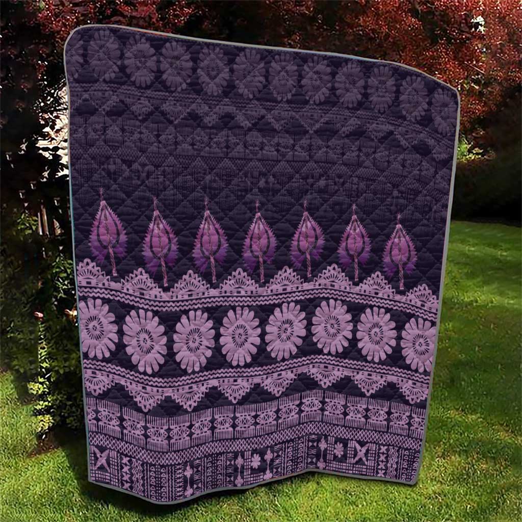 Bula Fiji Iri ni Meke Quilt Lokaloka Fijian Masi - Polynesian Pride