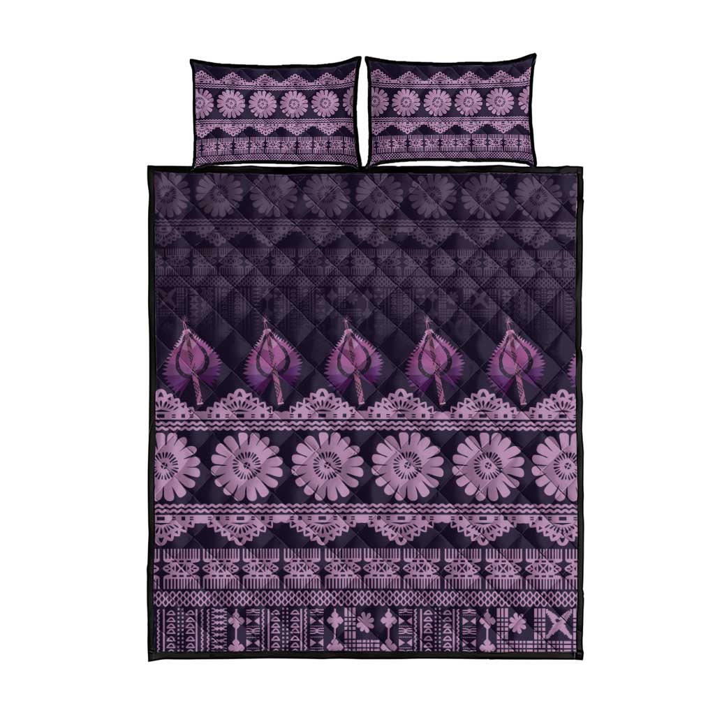 Bula Fiji Iri ni Meke Quilt Bed Set Lokaloka Fijian Masi - Polynesian Pride