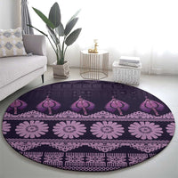 Bula Fiji Iri ni Meke Round Carpet Lokaloka Fijian Masi - Polynesian Pride