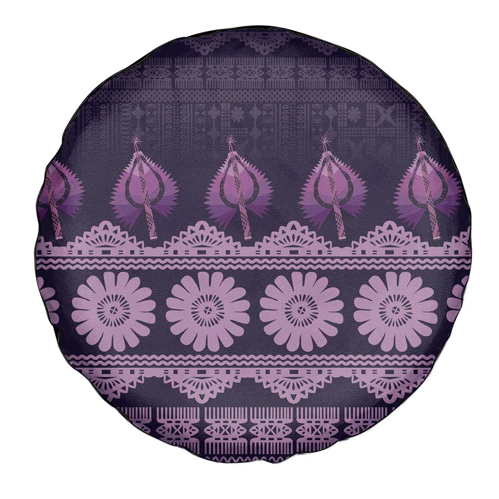 Bula Fiji Iri ni Meke Spare Tire Cover Lokaloka Fijian Masi - Polynesian Pride