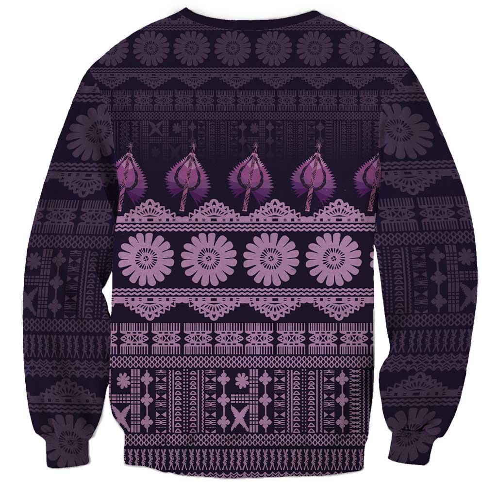 Bula Fiji Iri ni Meke Sweatshirt Lokaloka Fijian Masi - Polynesian Pride