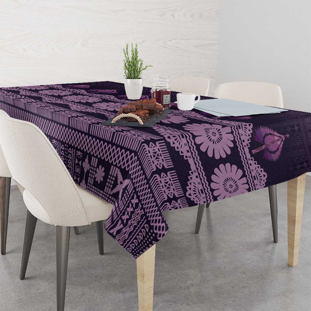 Bula Fiji Iri ni Meke Tablecloth Lokaloka Fijian Masi - Polynesian Pride