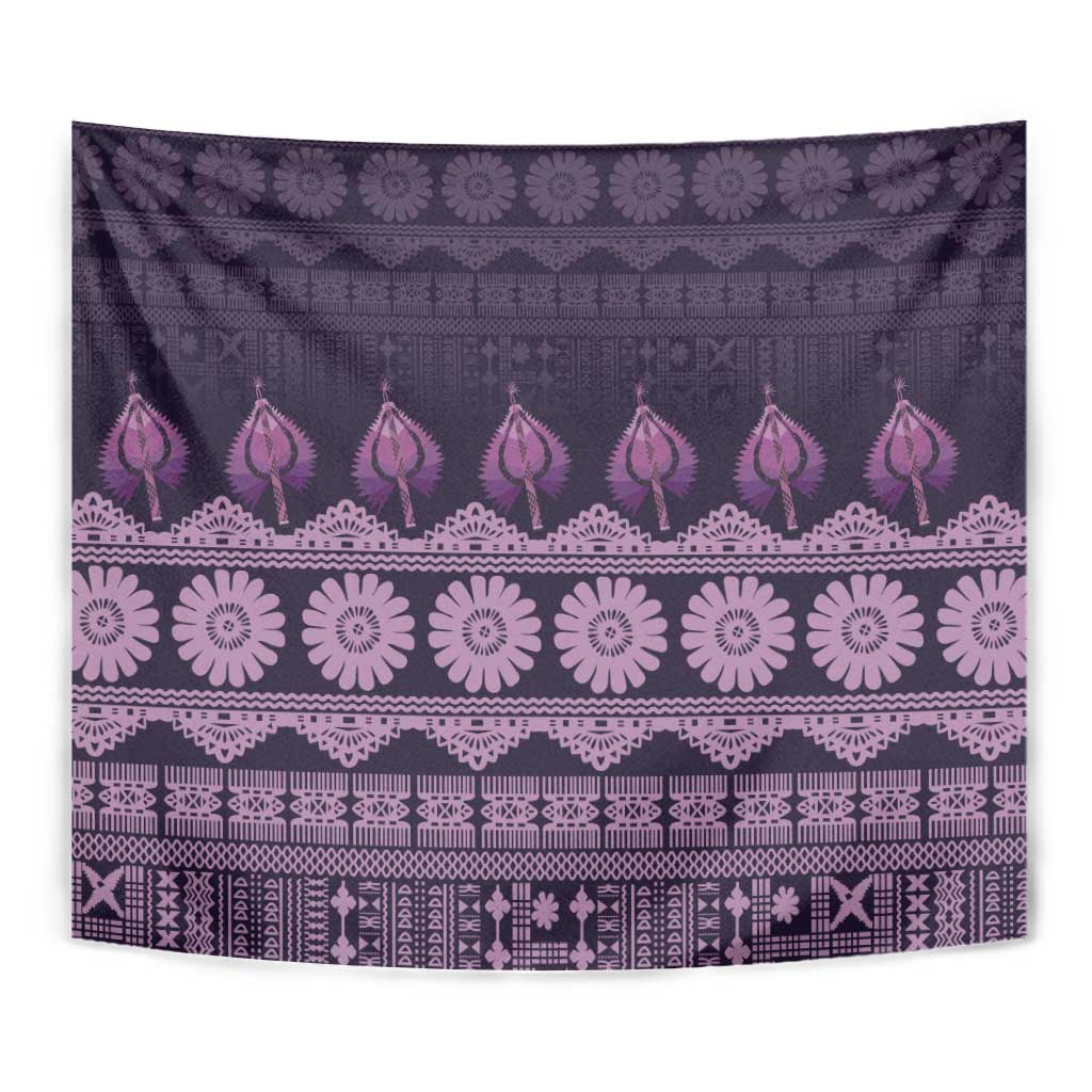 Bula Fiji Iri ni Meke Tapestry Lokaloka Fijian Masi - Polynesian Pride