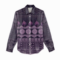 Bula Fiji Iri ni Meke Women Casual Shirt Lokaloka Fijian Masi - Polynesian Pride