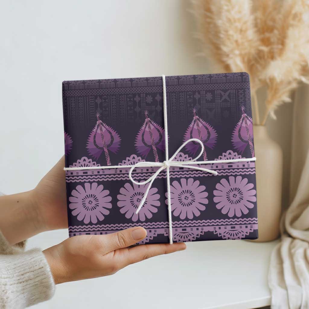 Bula Fiji Iri ni Meke Wrapping Paper Lokaloka Fijian Masi - Polynesian Pride