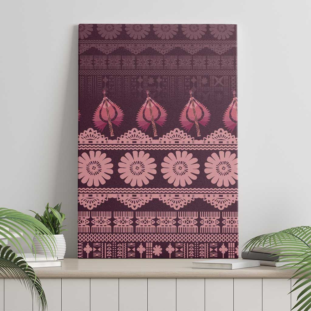 Bula Fiji Iri ni Meke Canvas Wall Art Piqi Fijian Masi - Polynesian Pride