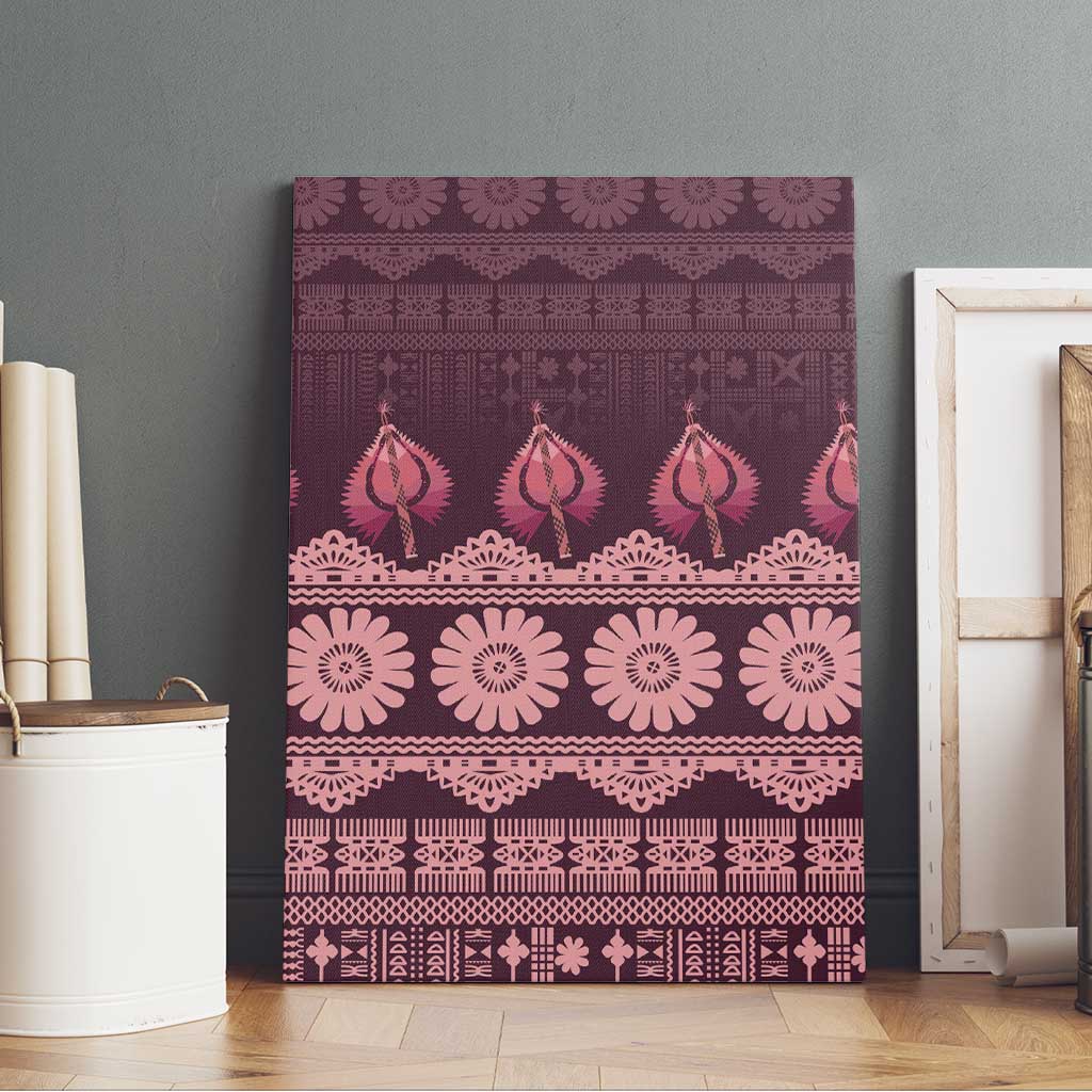 Bula Fiji Iri ni Meke Canvas Wall Art Piqi Fijian Masi - Polynesian Pride