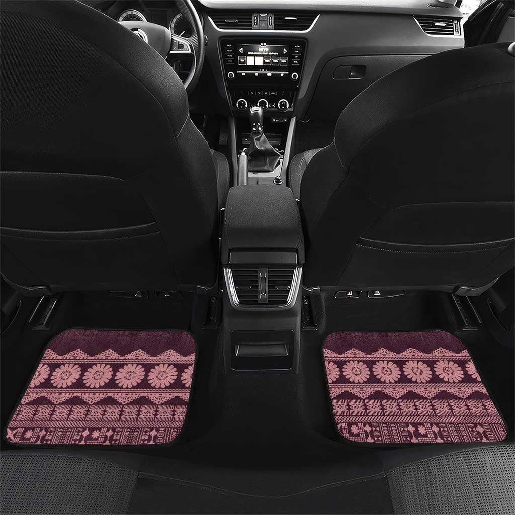 Bula Fiji Iri ni Meke Car Mats Piqi Fijian Masi - Polynesian Pride