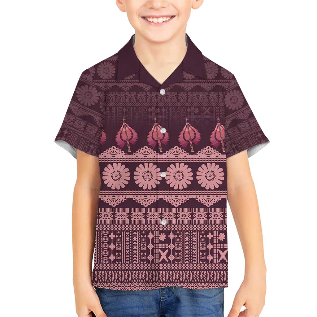 Bula Fiji Iri ni Meke Family Matching Long Sleeve Bodycon Dress and Hawaiian Shirt Piqi Fijian Masi - Polynesian Pride