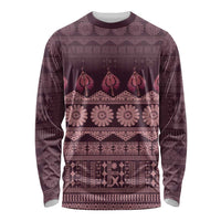 Bula Fiji Iri ni Meke Long Sleeve Shirt Piqi Fijian Masi - Polynesian Pride