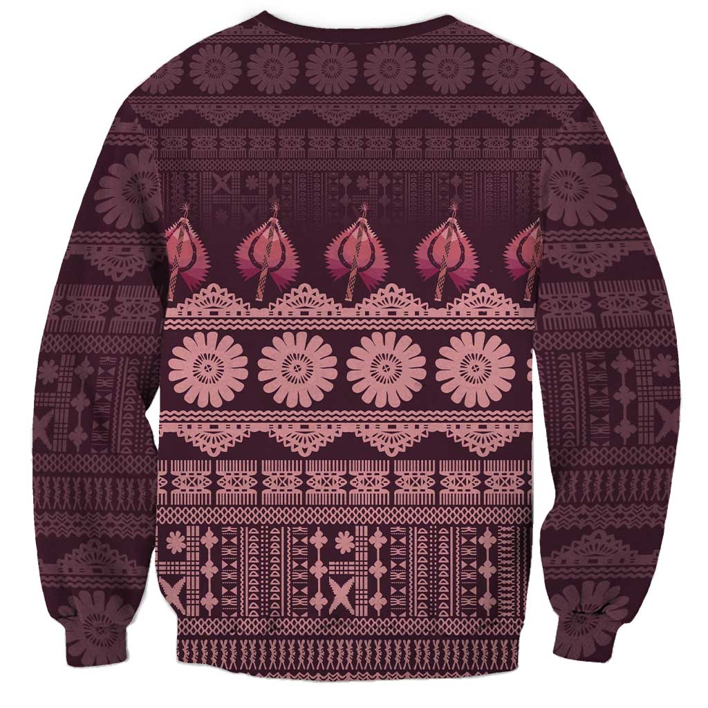 Bula Fiji Iri ni Meke Sweatshirt Piqi Fijian Masi - Polynesian Pride