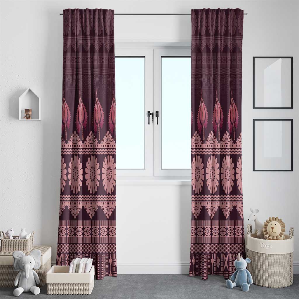 Bula Fiji Iri ni Meke Window Curtain Piqi Fijian Masi - Polynesian Pride