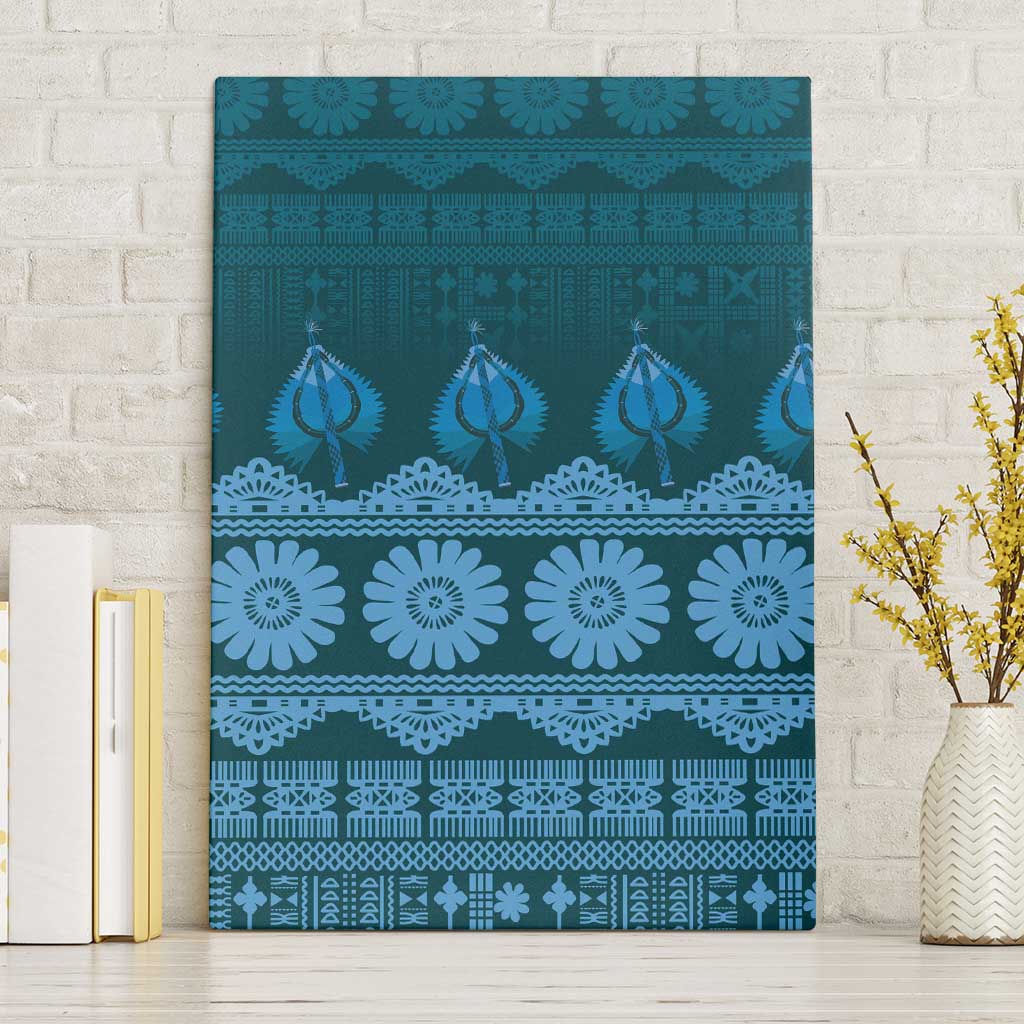 Bula Fiji Iri ni Meke Canvas Wall Art Karakarawa Fijian Masi - Polynesian Pride