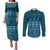 Bula Fiji Iri ni Meke Couples Matching Puletasi and Long Sleeve Button Shirt Karakarawa Fijian Masi - Polynesian Pride