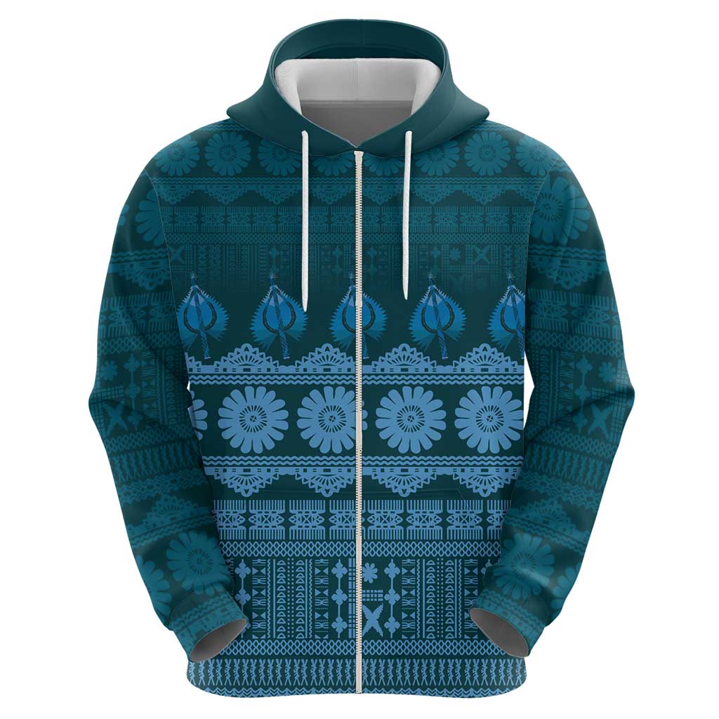 Bula Fiji Iri ni Meke Hoodie Karakarawa Fijian Masi - Polynesian Pride