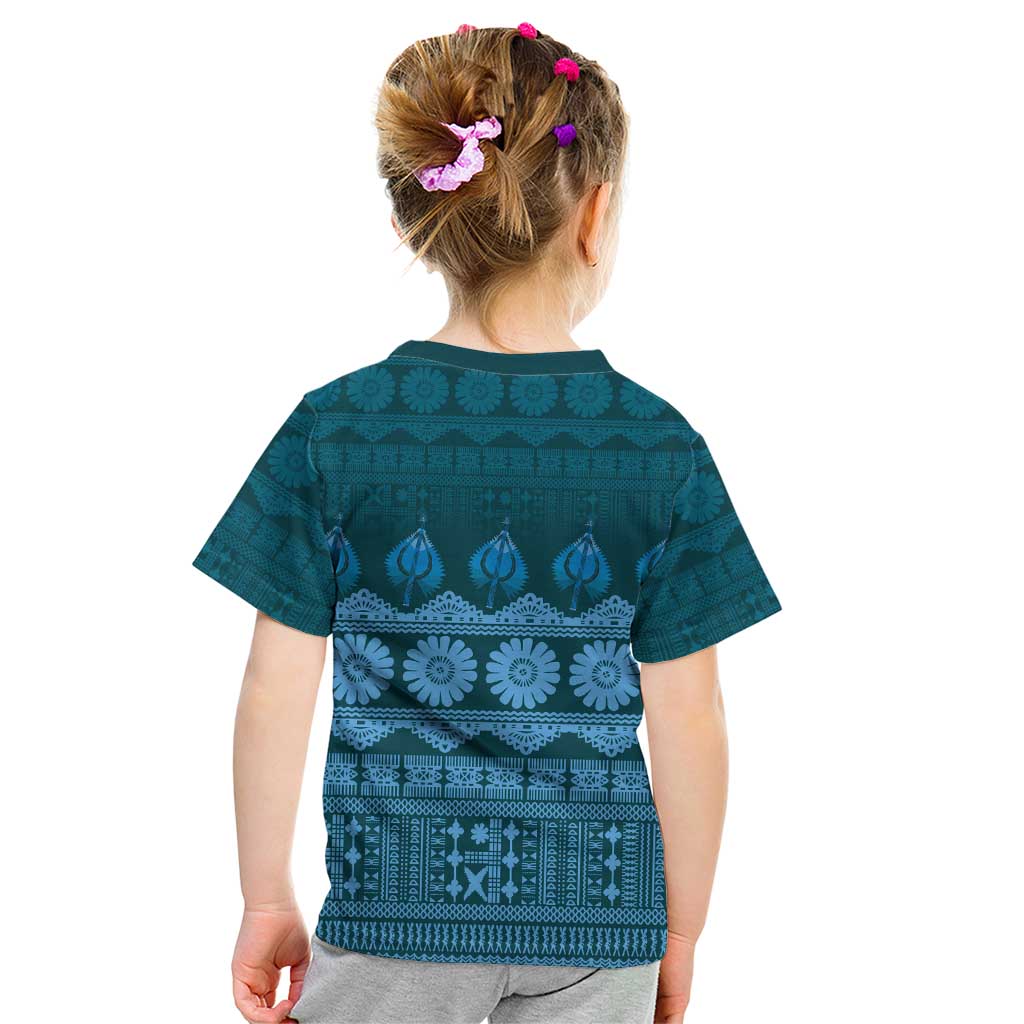 Bula Fiji Iri ni Meke Kid T Shirt Karakarawa Fijian Masi - Polynesian Pride