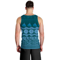 Bula Fiji Iri ni Meke Men Tank Top Karakarawa Fijian Masi - Polynesian Pride