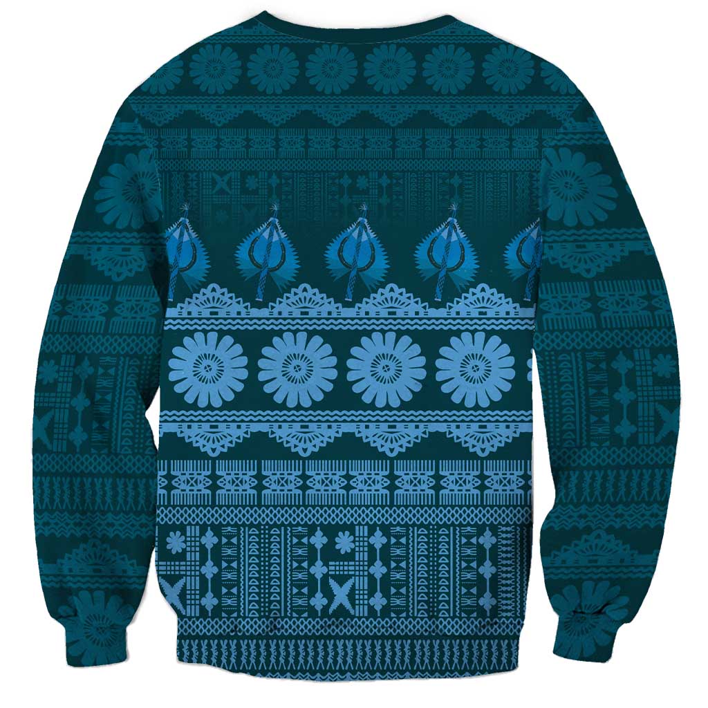 Bula Fiji Iri ni Meke Sweatshirt Karakarawa Fijian Masi - Polynesian Pride