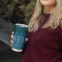 Bula Fiji Iri ni Meke Tumbler Cup Karakarawa Fijian Masi - Polynesian Pride