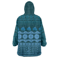 Bula Fiji Iri ni Meke Wearable Blanket Hoodie Karakarawa Fijian Masi - Polynesian Pride