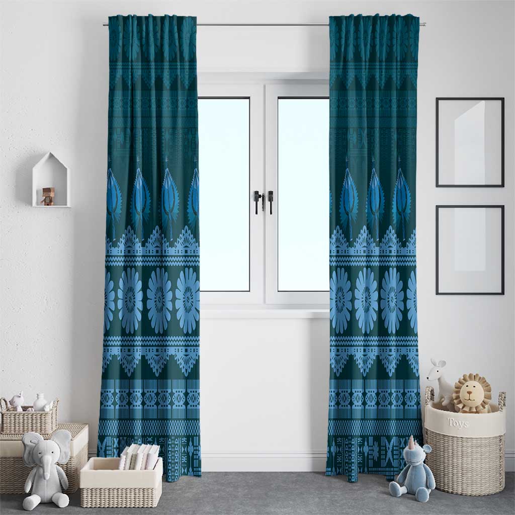 Bula Fiji Iri ni Meke Window Curtain Karakarawa Fijian Masi - Polynesian Pride