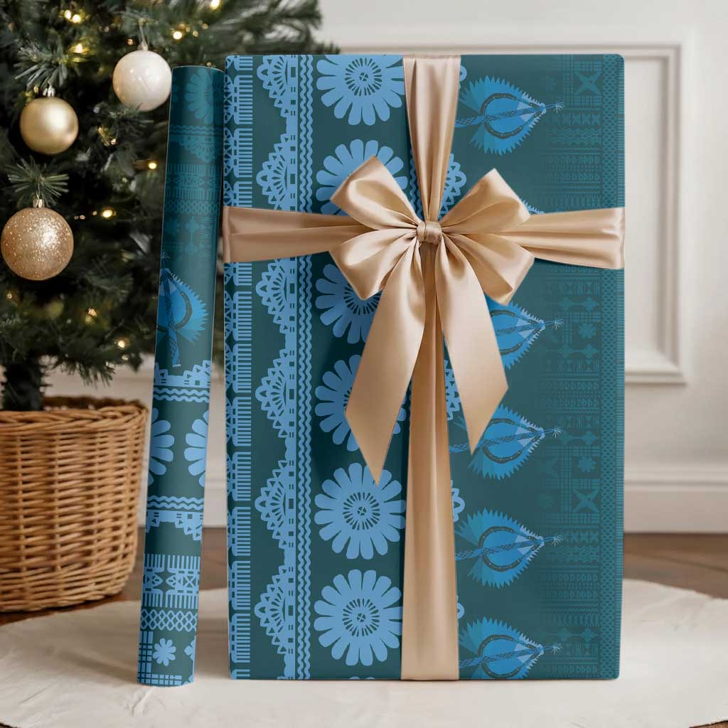 Bula Fiji Iri ni Meke Wrapping Paper Karakarawa Fijian Masi LT14 - Polynesian Pride
