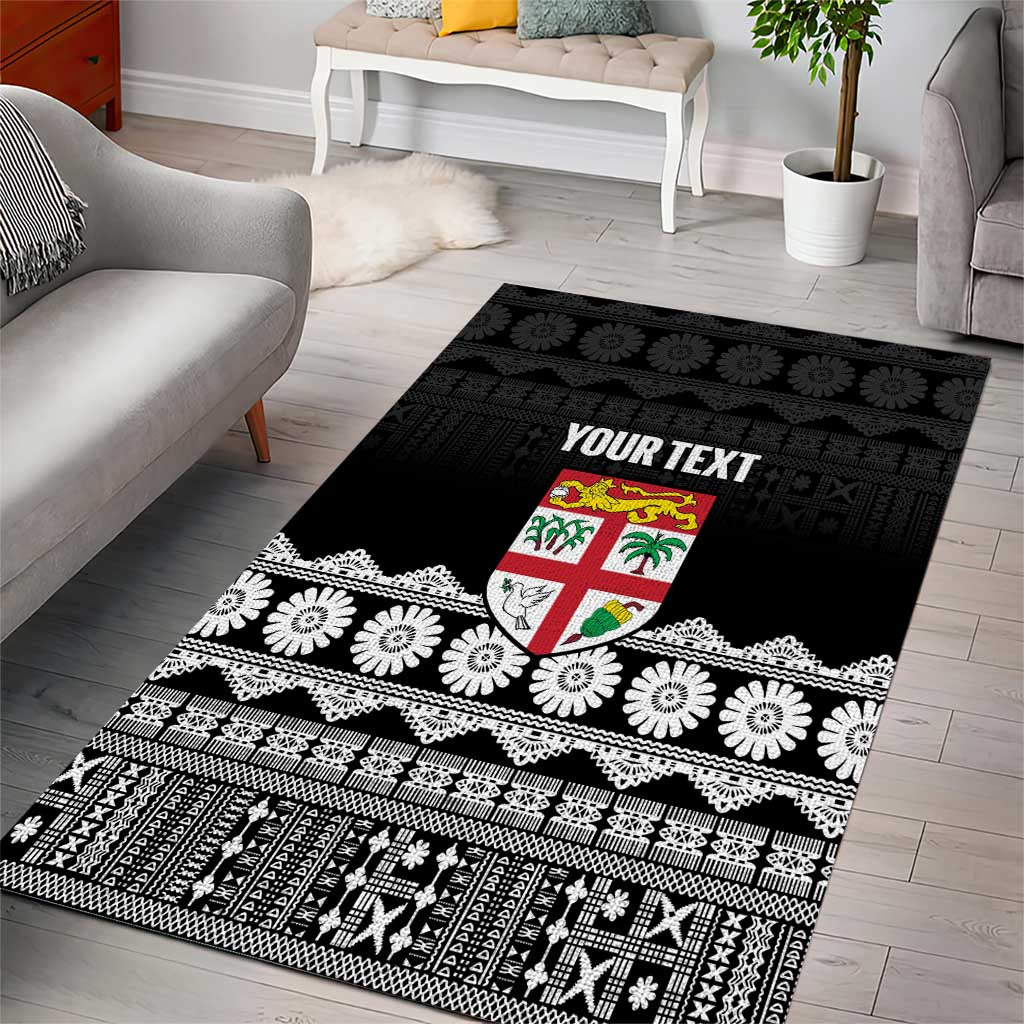 Fiji Tapa Rugby Custom Area Rug Go Fijiana - Polynesian Pride