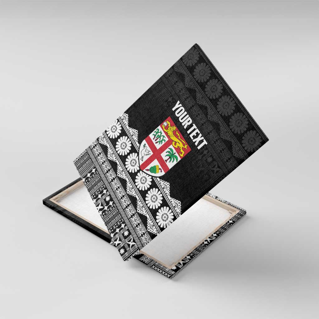 Fiji Tapa Rugby Custom Canvas Wall Art Go Fijiana - Polynesian Pride