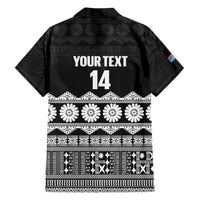 Fiji Tapa Rugby Custom Family Matching Short Sleeve Bodycon Dress and Hawaiian Shirt Go Fijiana - Polynesian Pride