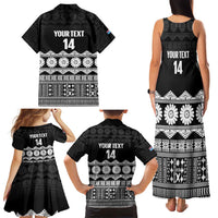 Fiji Tapa Rugby Custom Family Matching Tank Maxi Dress and Hawaiian Shirt Go Fijiana - Polynesian Pride