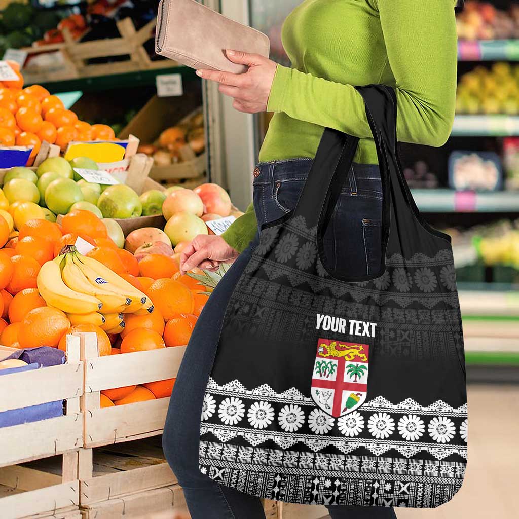 Fiji Tapa Rugby Custom Grocery Bag Go Fijiana - Polynesian Pride